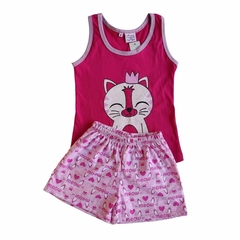 Imagen de Pijama Remera Y Short Gatito