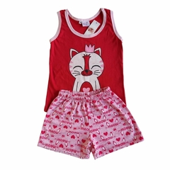 Pijama Remera Y Short Gatito en internet