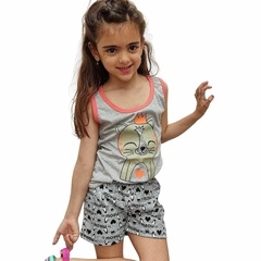 Pijama Remera Y Short Gatito - comprar online