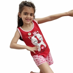 Pijama Remera Y Short Gatito - Rio Mejor