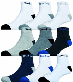 3 Pares Medias Cortas Con Toalla Dufour