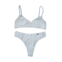 Conjunto juvenil de corpiño y colaless de Algodón y Lycra - comprar online