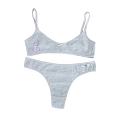 Conjunto juvenil de corpiño y colaless de Algodón y Lycra - tienda online