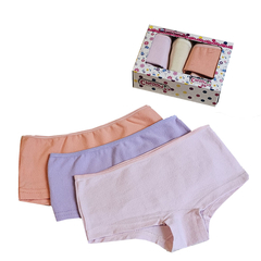 Pack en caja 3 Minishorts lisos de nena
