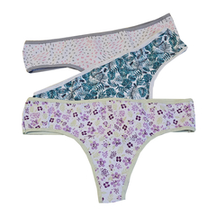 Pack en caja 3 Culotte less estampados - tienda online