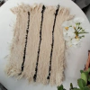 Alfombra tejida de algodón Cruda con Rayas Negras "Tuca" - comprar online