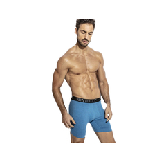 Boxer De Pierna Larga de Algodón Y Lycra Eyelit