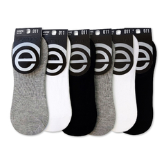 3 Pares de soquetes Invisibles Lisos Elemento