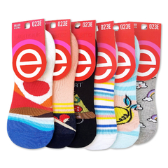 3 Pares de soquetes Invisibles estampados Elemento
