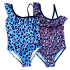 Malla Enteriza Animal Print con volados