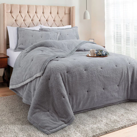 Kit 2 piezas Edredon con Corderito Luxemburgo 1 1/2 Plaza