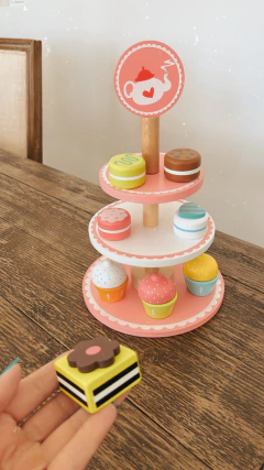 juego Set de tarde de té bandeja de postres Tooky toy - tienda online