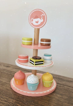juego Set de tarde de té bandeja de postres Tooky toy - comprar online
