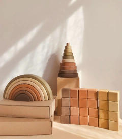 Bloques de cubos de madera x 5