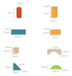 juego Balde de bloques de madera 100 pc phoohi - tienda online