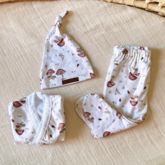 Body pantalón gorro Honguitos ajuar - tienda online