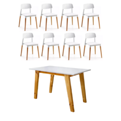 MESA ESCANDINAVA + 8 SILLAS MILAN