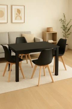 Mesa Asia + 4 Sillas Tulip en internet