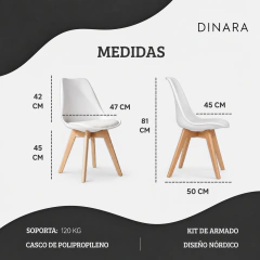 Mesa Eames redonda de vidrio + 4 sillas Tulip en internet