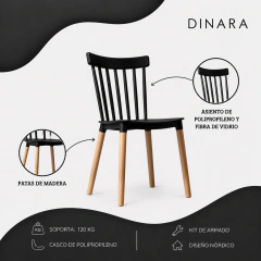 Imagen de Mesa Escandinava + 4 sillas Windsor