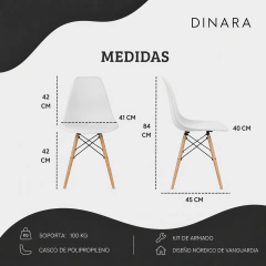 Mesa Eames redonda de vidrio + 4 sillas Eames en internet