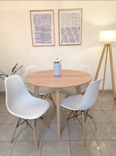 Combo Mesa Paraíso redonda + 4 Sillas Eames