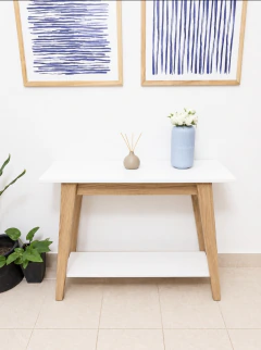 Mesa recibidora blanca Cocules