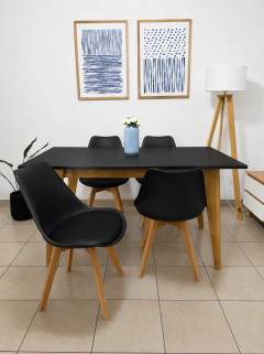 Mesa Escandinava + 4 sillas Tulip - Dinara Home