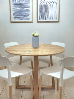 Mesa Paraíso Cruz redonda + 4 sillas Milan - comprar online