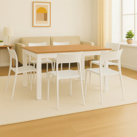 Mesa Paraíso combinada + 6 sillas Verona - comprar online