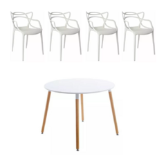 Mesa Nordica redonda + 4 sillas Master