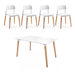 Mesa Eames + 4 sillas Milan