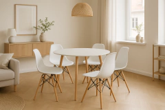 Mesa Nordica redonda + 4 sillas Eames - comprar online