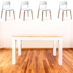 Mesa Paraíso combinada + 4 sillas MILAN