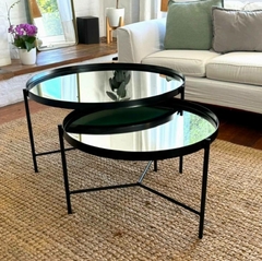 Mesa ratona de hierro espejada x2 INDUSTRIAL