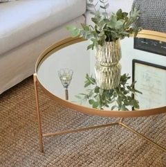 Mesa ratona de hierro espejada INDUSTRIAL