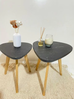 Combo Mesa ratona Gota simil marmol - Dinara Home