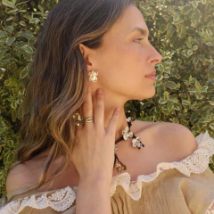 COLLAR GIARDINO BURGUNDY - Le Sirene Handmade