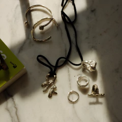 COLLAR LE SIRENE SILVER (SEDA NATURAL)