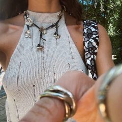 COLLAR GIARDINO BURGUNDY