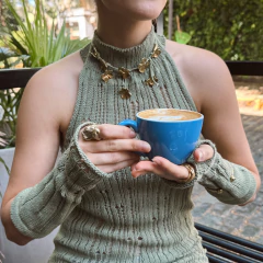 COLLAR GIARDINO BURGUNDY - Le Sirene Handmade