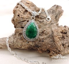 DIJE DE PLATA Y PIEDRA