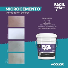 Microcemento para Interior y Exterior x 4Kg.