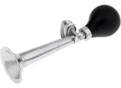 Bocina Corneta Retro De Metal Cromado Recta