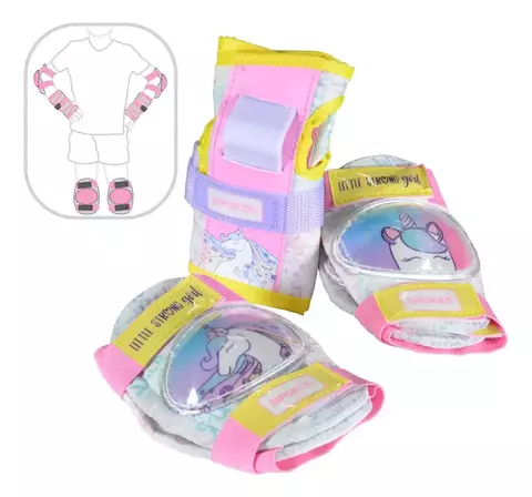Set Proteccion Infantil Codera Rodillera Muñecas Unicornios