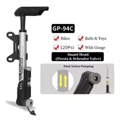 Inflador De Mano Para Bicicleta Doble Accion Giyo - comprar online