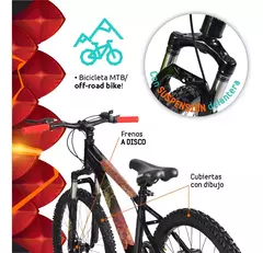 Bicicleta Rdo 24 Mountain Bike Mtb Suspensión Freno Disco Bipokids - Bicicletas Necchi