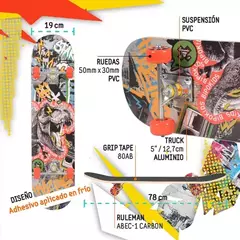 Patineta De 80cm Con Set De Protecciones Bolso Bipokids en internet