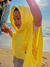 Poncho Indokids Sol combinado amarillo y marrón - tienda online