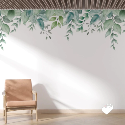 Adesivo cascata Folhagem sem fundo - comprar online